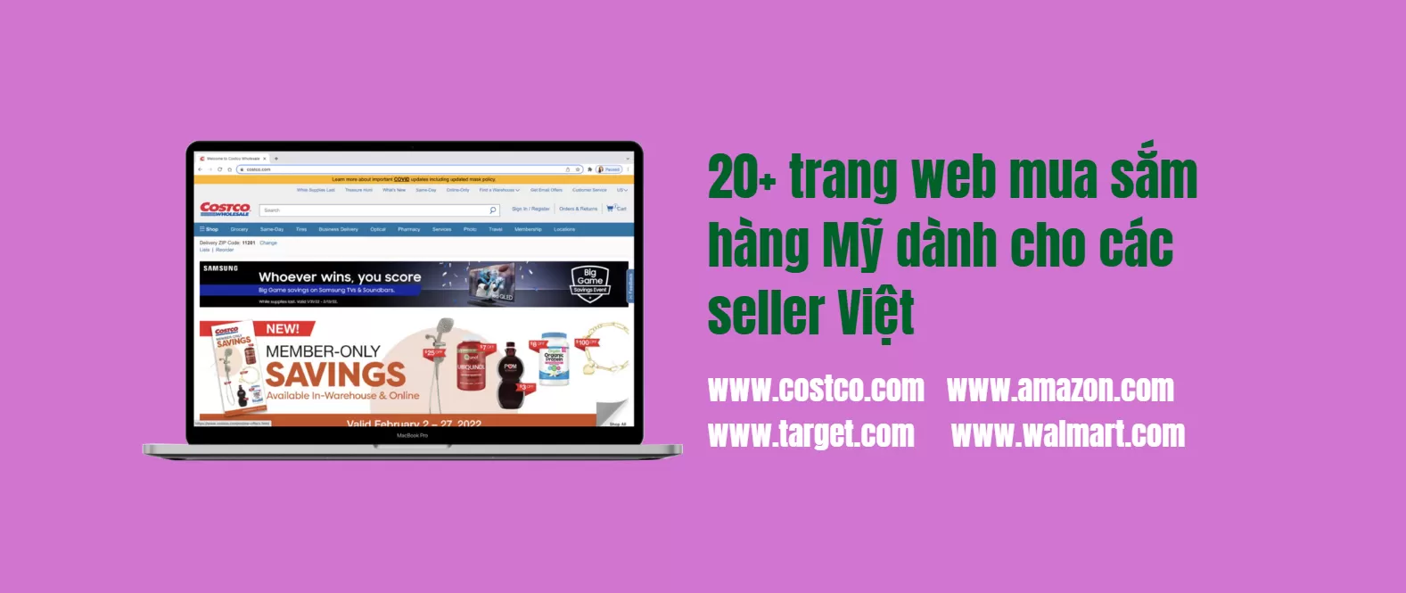 20+ trang web mua sắm hàng Mỹ dành cho các seller Việt