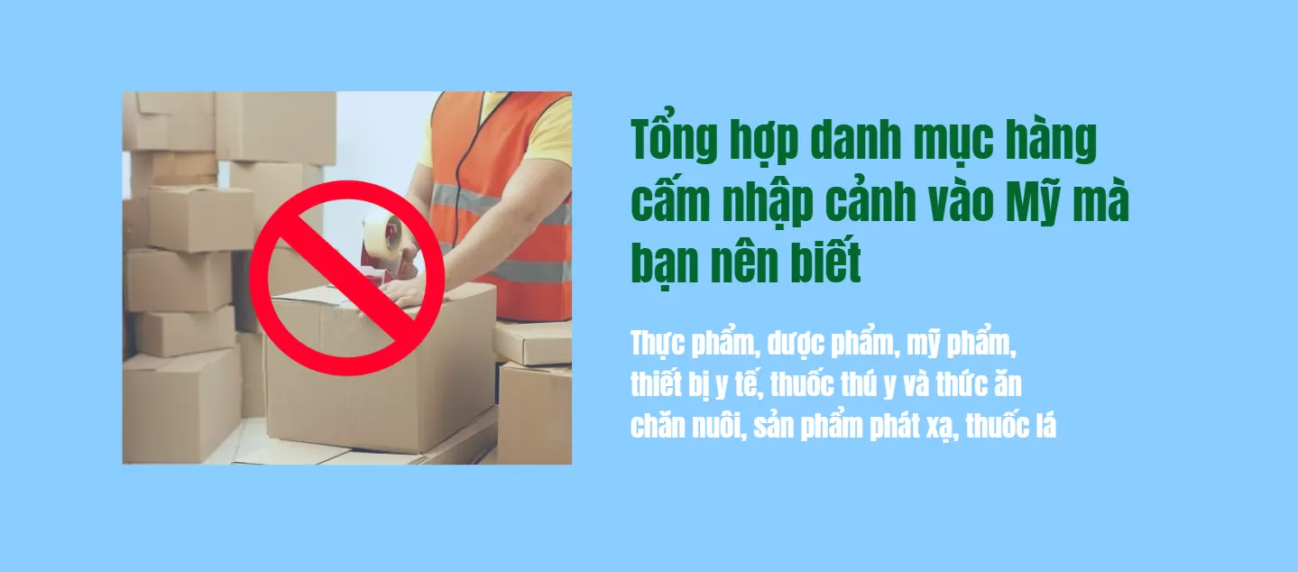 Tổng hợp danh mục hàng cấm nhập cảnh vào Mỹ mà bạn nên biết trước khi gửi hàng