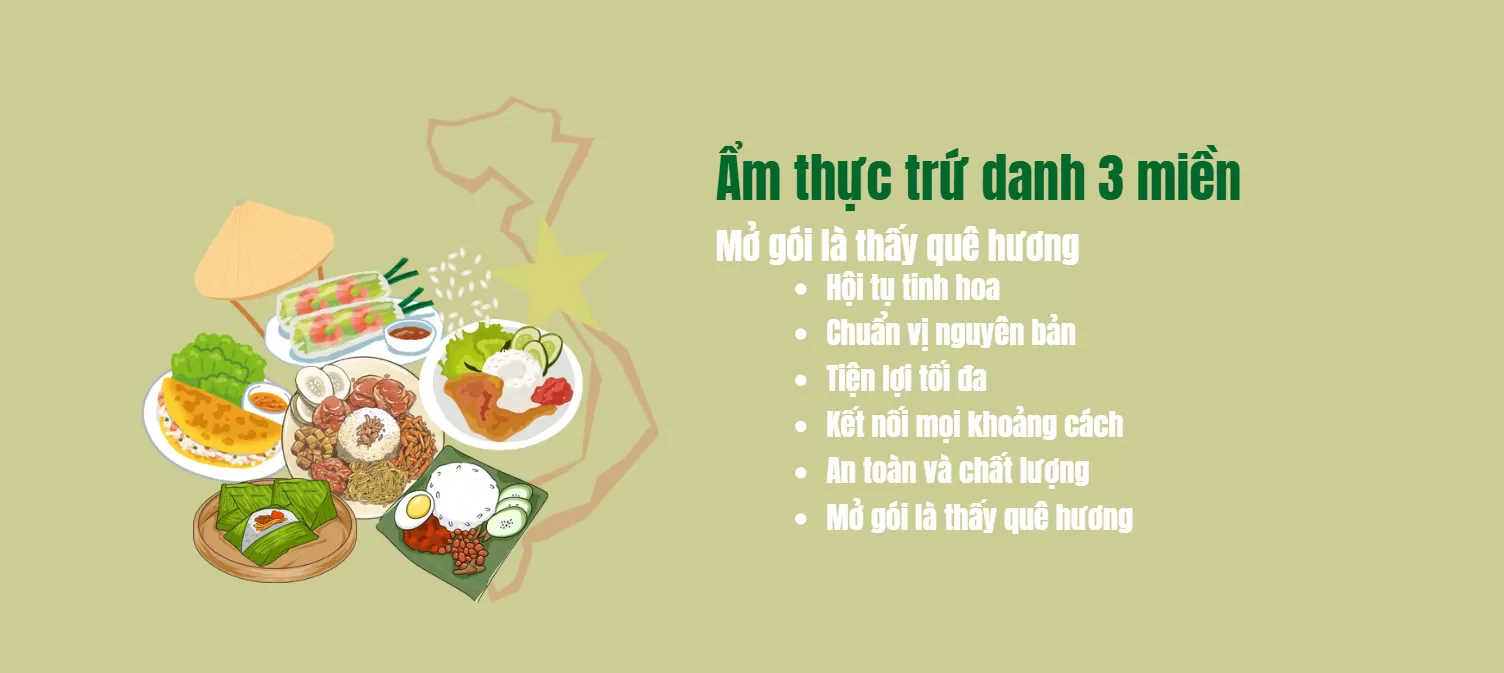 Ẩm thực trứ danh 3 miền Mở gói là thấy quê hương